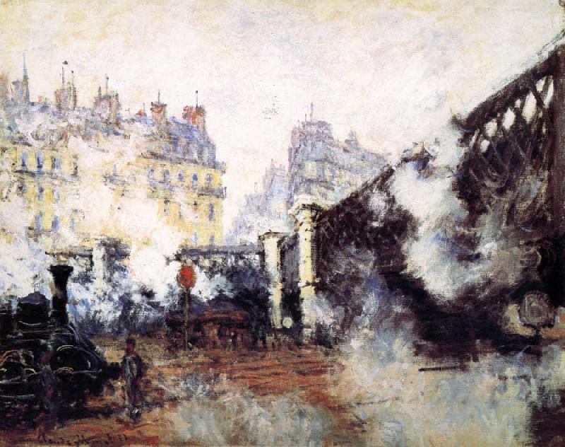 Claude Monet Le Pont de L-Europe,Gare Saint-Lazare oil painting picture